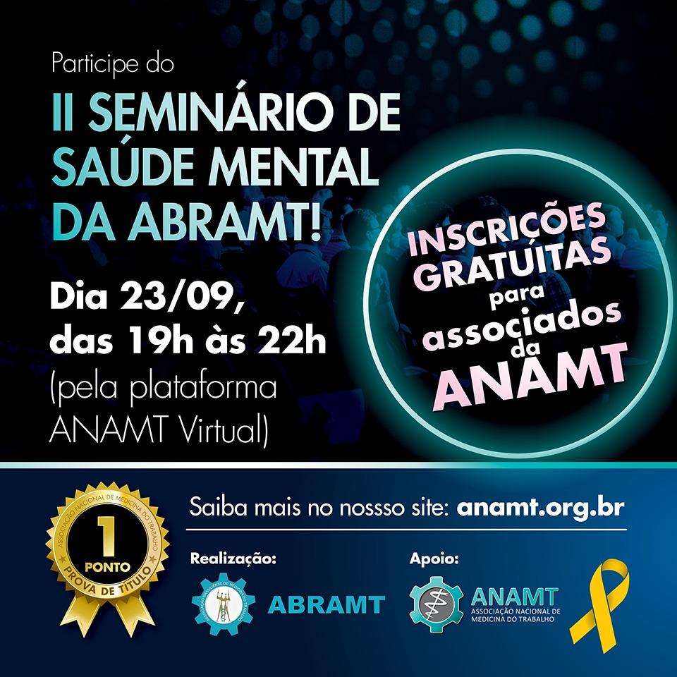 II Seminário de Saúde Mental ABRAMT - Agir Salva Vidas