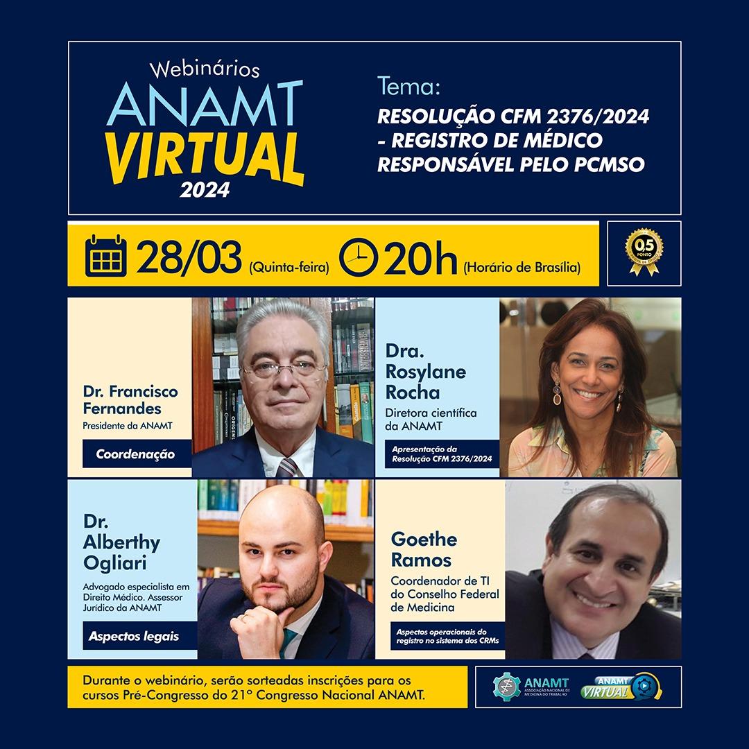 Resolução CFM 2376/2024 - Registro de Médico Responsável pelo PCMSO